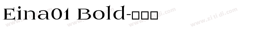 Eina01 Bold字体转换